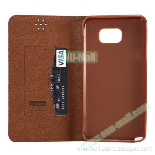 Cheap Price Crazy Horse Texture Leather Cover for Samsung Galaxy Note 5 Leather Case with Card Slots